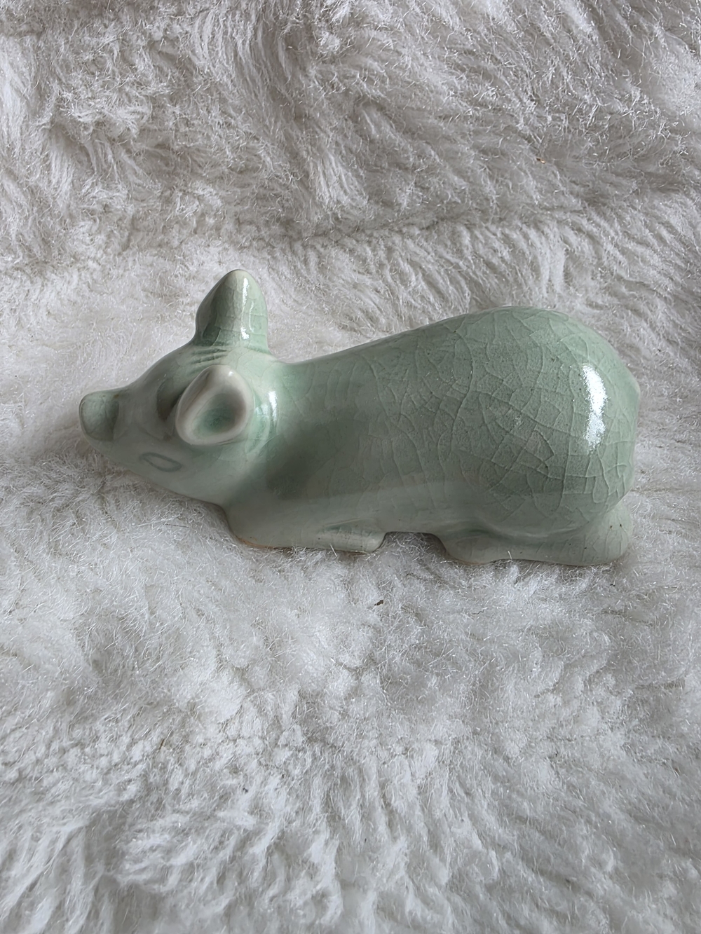 Celadon Green Ceramic Animal Figurine - Home Accents Decor